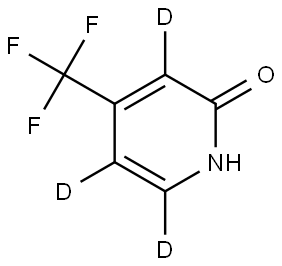 4-(trifluoromethyl)pyridin-2(1H)-one-3,5,6-d3 化学構造式