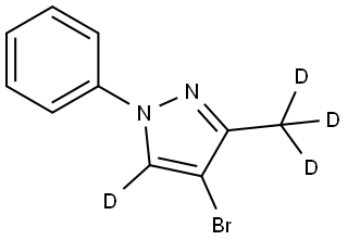 4-bromo-3-(methyl-d3)-1-phenyl-1H-pyrazole-5-d Structure