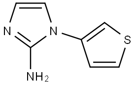 2-bromo-1-(thiophen-3-yl)-1H-imidazole 化学構造式