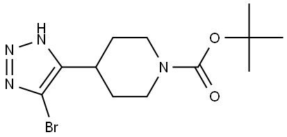 tert-butyl 4-(4-bromo-1H-1,2,3-triazol-5-yl)piperidine-1-carboxylate Struktur