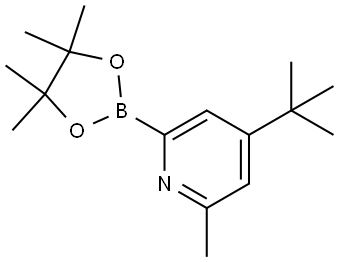 4-(tert-butyl)-2-methyl-6-(4,4,5,5-tetramethyl-1,3,2-dioxaborolan-2-yl)pyridine Struktur