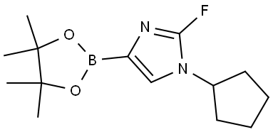 1-cyclopentyl-2-fluoro-4-(4,4,5,5-tetramethyl-1,3,2-dioxaborolan-2-yl)-1H-imidazole Struktur