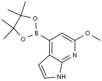 6-甲氧基-4-(4,4,5,5-四甲基-1,3,2-二氧杂硼烷-2-基)-1H-吡咯并[2,3-b]吡啶, 2460708-44-3, 结构式