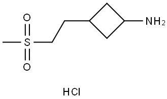 3-(2-(Methylsulfonyl)ethyl)cyclobutan-1-amine hydrochloride Struktur