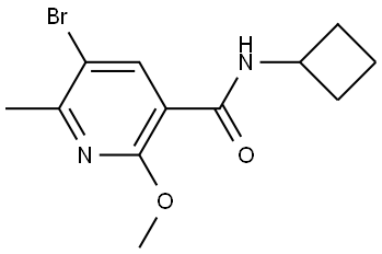 5-Bromo-N-cyclobutyl-2-methoxy-6-methyl-3-pyridinecarboxamide,2462546-56-9,结构式