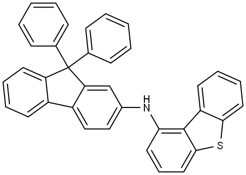 1-Dibenzothiophenamine, N-(9,9-diphenyl-9H-fluoren-2-yl)- Structure