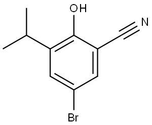 5-Bromo-2-hydroxy-3-(1-methylethyl)benzonitrile Structure