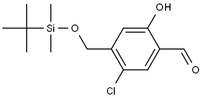 4-(((叔丁基二甲基硅基)氧基)甲基)-5-氯-2-羟基苯甲醛, 2480123-32-6, 结构式