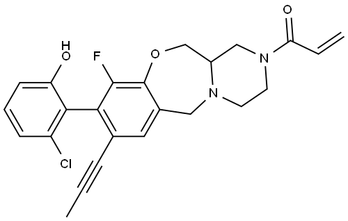 AZD4747|1-((R)-9-((S)-2-氯-6-羟基苯基)-10-氟-8-(丙-1-炔-1-基)-3,4,12,12A-四氢-6H-苯并[F]吡嗪并[2,1-C][1,4]氧杂卓-2(1H)-基)丙-2-烯-1-酮