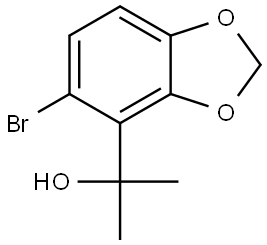 2-(5-bromobenzo[d][1,3]dioxol-4-yl)propan-2-ol Structure