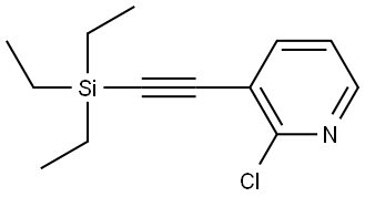 2-Chloro-3-[2-(triethylsilyl)ethynyl]pyridine,2498661-61-1,结构式