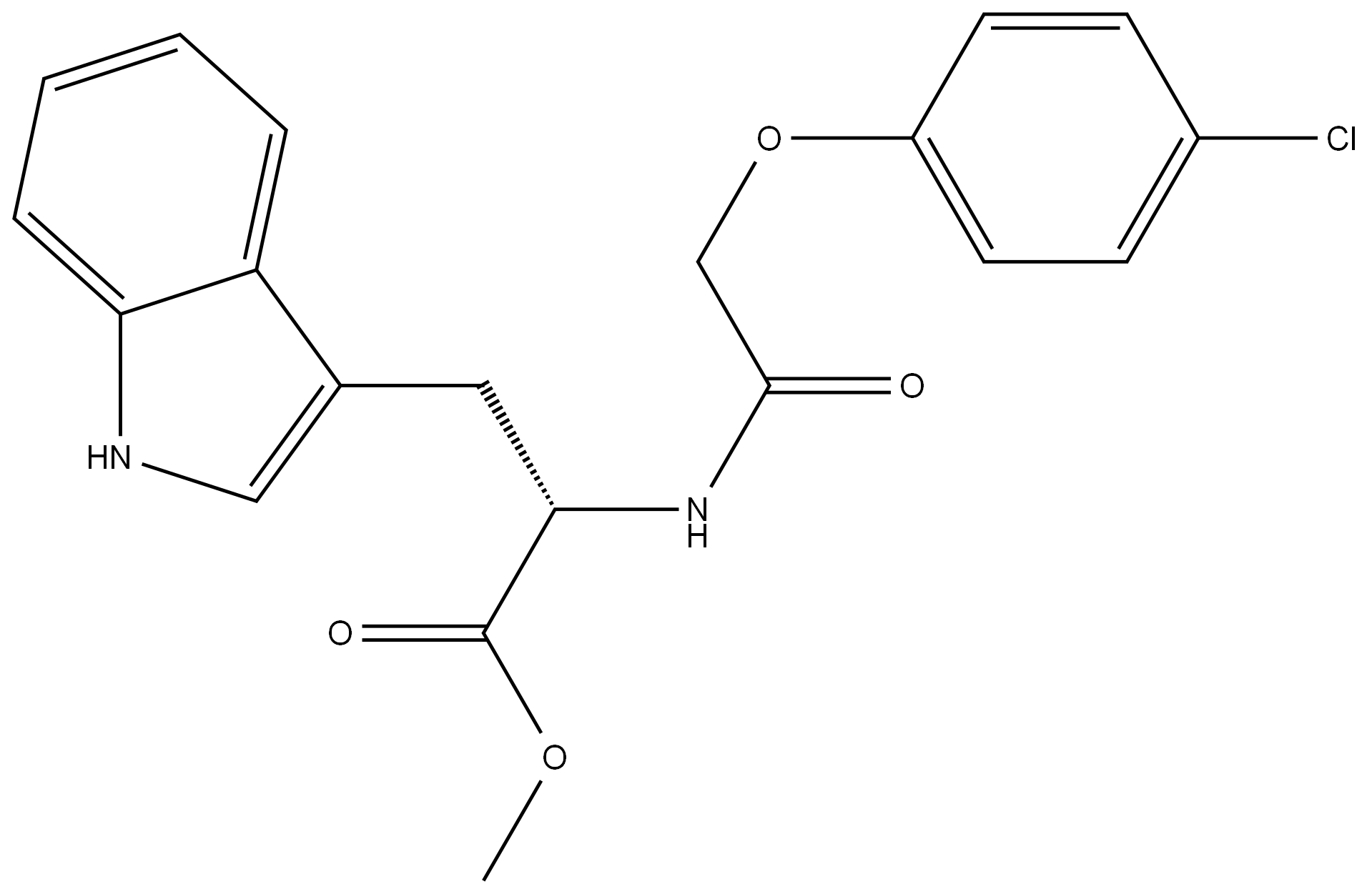 L-Tryptophan, N-[2-(4-chlorophenoxy)acetyl]-, methyl ester,2503029-55-6,结构式