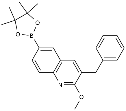 3-benzyl-2-methoxy-6-(4,4,5,5-tetramethyl-1,3,2-dioxaborolan-2-yl)quinoline Structure
