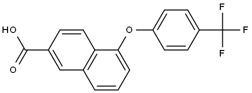 5-[4-(Trifluoromethyl)phenoxy]-2-naphthoic Acid Struktur