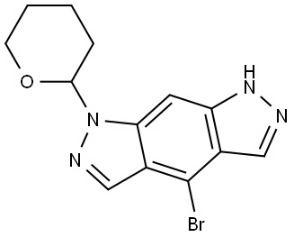 Pyrazolo[4,3-f]indazole, 4-bromo-1,7-dihydro-1-(tetrahydro-2H-pyran-2-yl)- 结构式