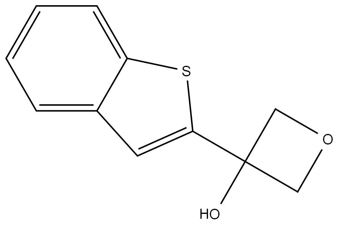 3-(benzo[b]thiophen-2-yl)oxetan-3-ol 结构式