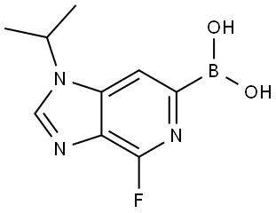Boronic acid, B-[4-fluoro-1-(1-methylethyl)-1H-imidazo[4,5-c]pyridin-6-yl]- Struktur