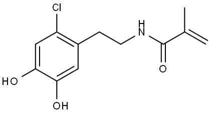 2-Propenamide, N-[2-(2-chloro-4,5-dihydroxyphenyl)ethyl]-2-methyl- Structure