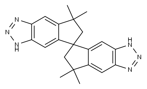 7,7,7',7'-tetramethyl-6,6',7,7'-tetrahydro-3H,3'H-5,5'-spirobi[indeno[5,6-d][1,2,3]triazole 结构式