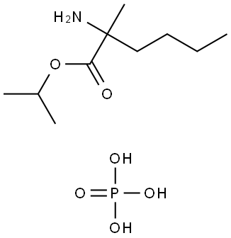 isopropyl 2-amino-2-methylhexanoate phosphate Structure
