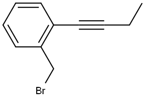1-(bromomethyl)-2-(but-1-yn-1-yl)benzene Structure