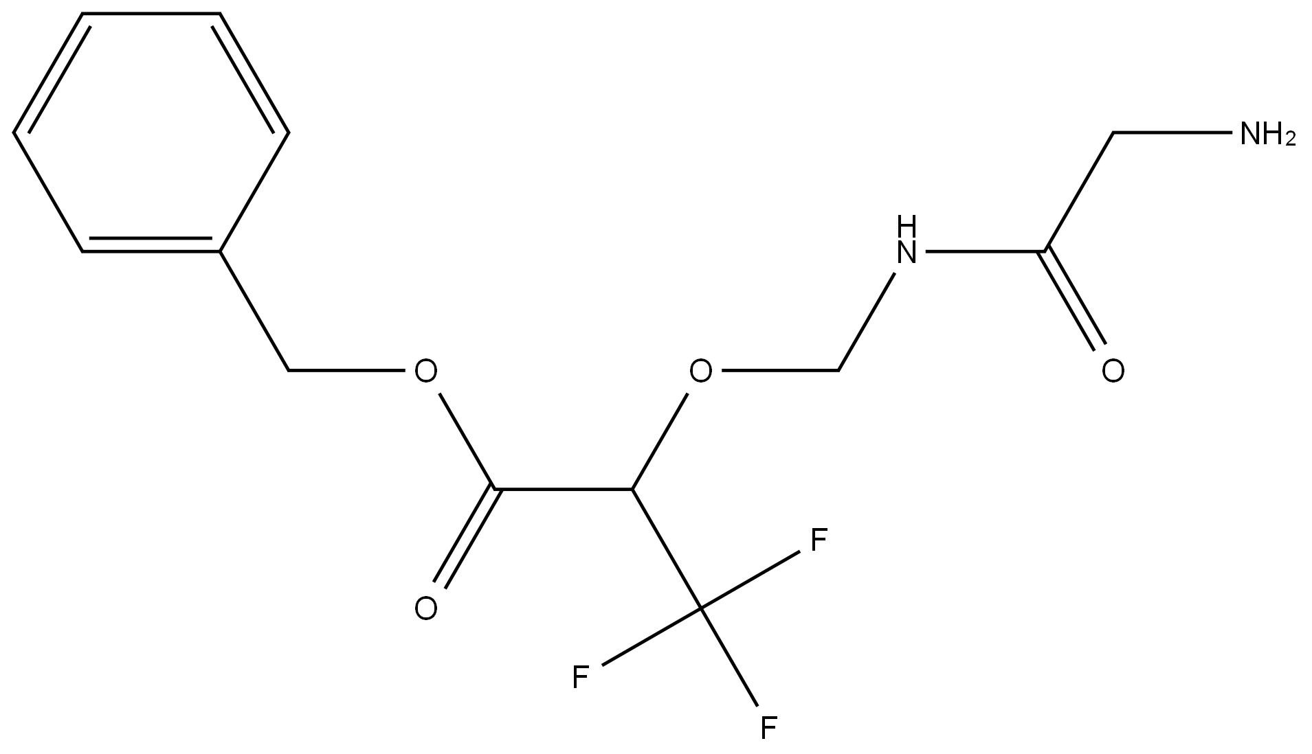 benzyl 2-((2-aminoacetamido)methoxy)-3,3,3-trifluoropropanoate Struktur