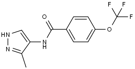 N-(3-甲基-4-吡唑基)-4-(三氟甲氧基)苯甲酰胺, 2579028-37-6, 结构式
