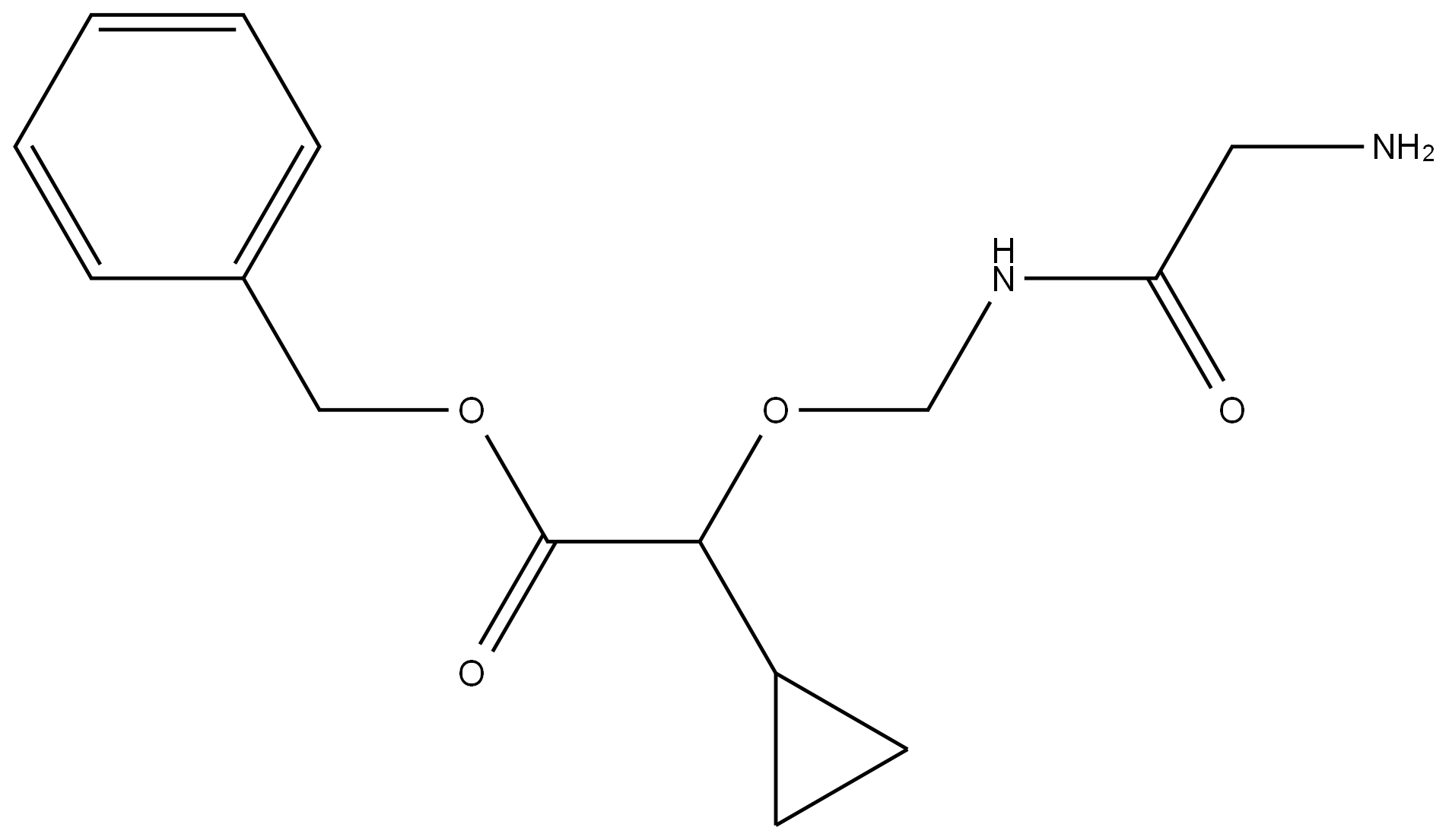 benzyl 2-((2-aminoacetamido)methoxy)-2-cyclopropylacetate Structure