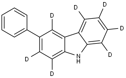 3-phenyl-9H-carbazole-1,2,4,5,6,7,8-d7 Struktur