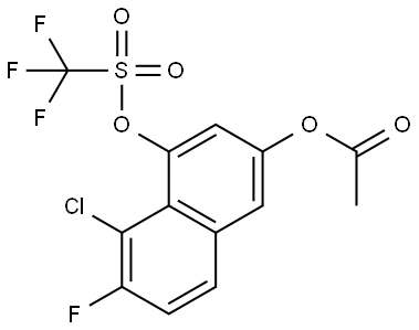 5-氯-6-氟-4-((三氟甲基)磺酰基)氧基)萘-2-基乙酸酯 结构式