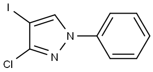 3-chloro-4-iodo-1-phenyl-1H-pyrazole Structure