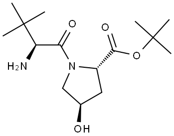 tert-butyl (2S,4R)-1-((S)-2-amino-3,3-dimethylbutanoyl)-4-hydroxypyrrolidine-2-carboxylate Structure