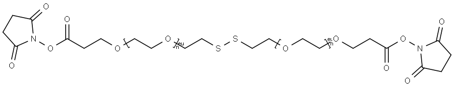 活性酯-二聚乙二醇-二硫键-二聚乙二醇-活性酯 结构式