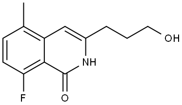 8-fluoro-3-(3-hydroxypropyl)-5-methylisoquinolin-1(2H)-one,2640680-65-3,结构式