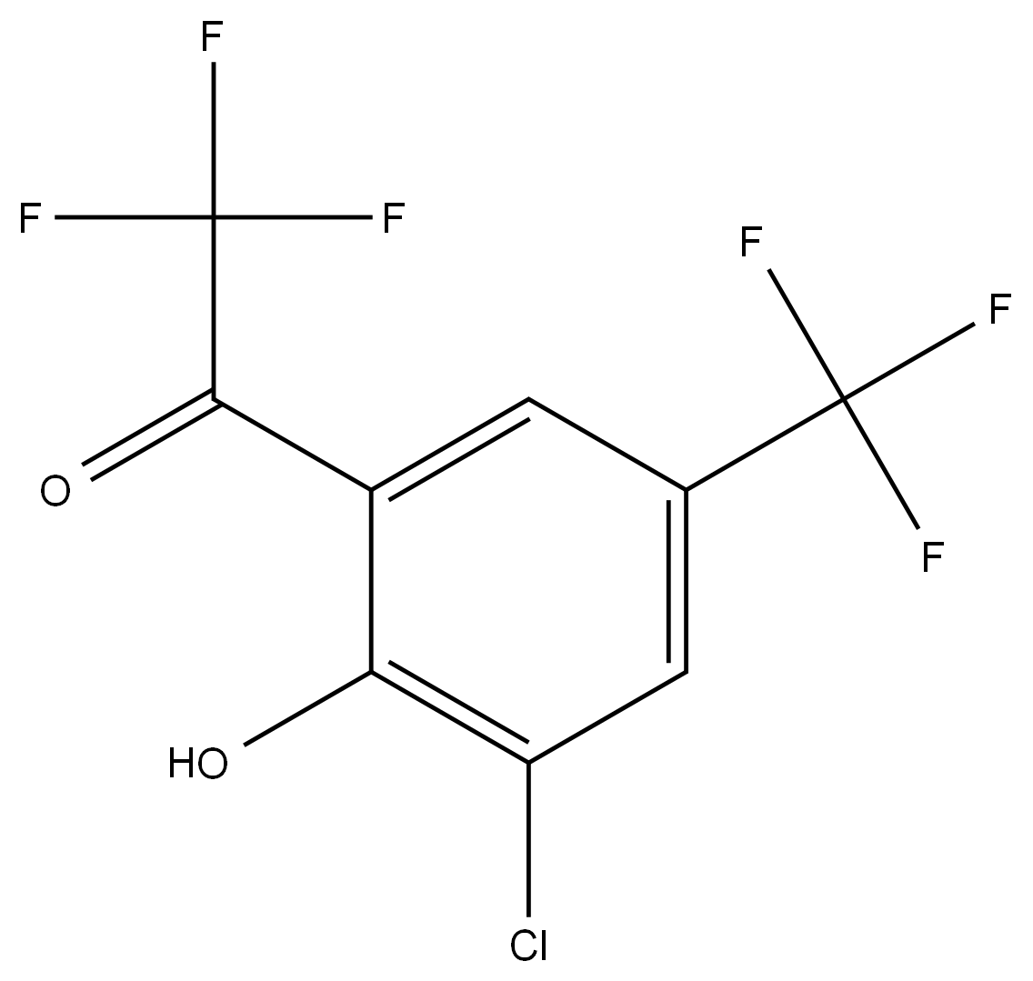 1-(3-Chloro-2-hydroxy-5-(trifluoromethyl)phenyl)-2,2,2-trifluoroethanone Struktur
