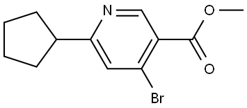 methyl 4-bromo-6-cyclopentylnicotinate Structure