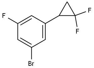 1-bromo-3-(2,2-difluorocyclopropyl)-5-fluorobenzene Struktur