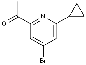 1-(4-bromo-6-cyclopropylpyridin-2-yl)ethan-1-one Structure