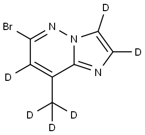 6-bromo-8-(methyl-d3)imidazo[1,2-b]pyridazine-2,3,7-d3 Structure