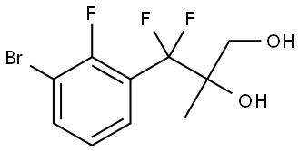 3-(3-bromo-2-fluorophenyl)-3,3-difluoro-2-methylpropane-1,2-diol 结构式