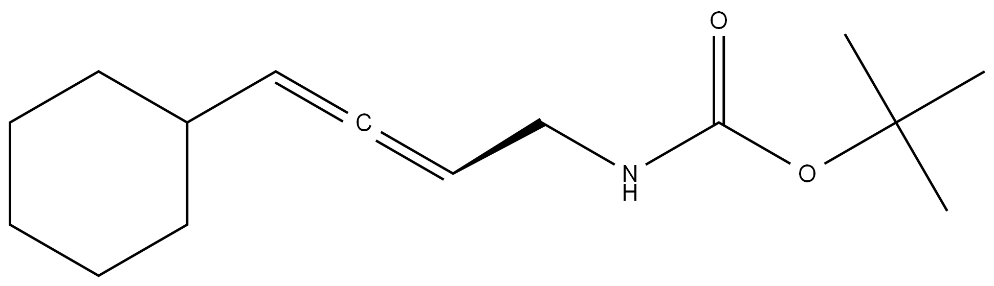 tert-butyl (R)-(4-cyclohexylbuta-2,3-dien-1-yl)carbamate 结构式