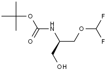 (R)-tert-Butyl (1-(difluoromethoxy)-3-hydroxypropan-2-yl)carbamate Struktur