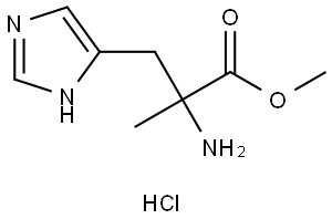 methyl 2-amino-3-(1H-imidazol-4-yl)-2-methylpropanoate hydrochloride,2649923-55-5,结构式