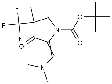 tert-butyl 2-((dimethylamino)methylene)-4-methyl-3-oxo-4-(trifluoromethyl)pyrrolidine-1-carboxylate,2660273-67-4,结构式