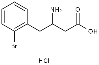 3-amino-4-(2-bromophenyl)butanoic acid hydrochloride Structure