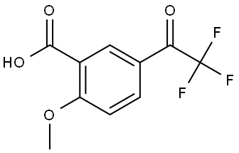 2-Methoxy-5-(2,2,2-trifluoroacetyl)benzoic acid Structure