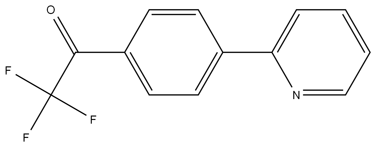 2,2,2-trifluoro-1-(4-(pyridin-2-yl)phenyl)ethanone 结构式