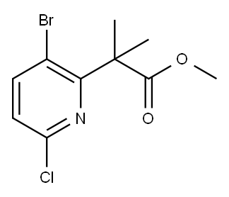 methyl 2-(3-bromo-6-chloropyridin-2-yl)-2-methylpropanoate Structure