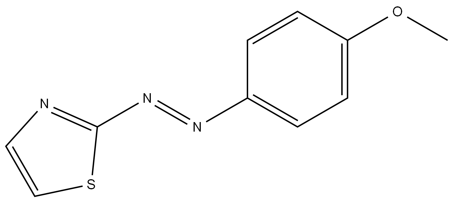 Thiazole, 2-[(1E)-2-(4-methoxyphenyl)diazenyl]- Structure