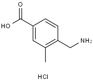 4-(Aminomethyl)-3-methylbenzoic acid hydrochloride Struktur